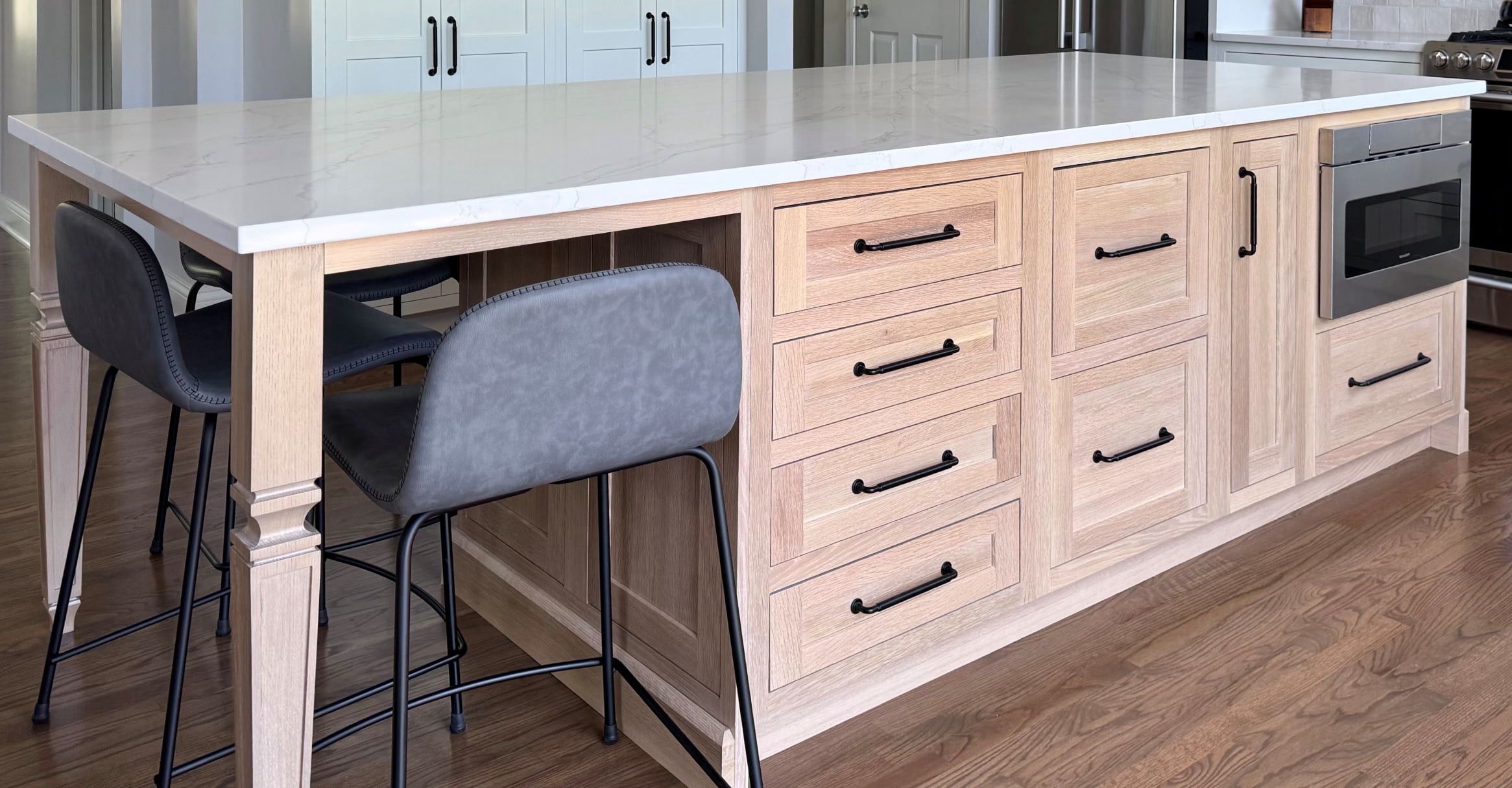 Custom cabinetry installation by West DuPage Cabinets and Granite